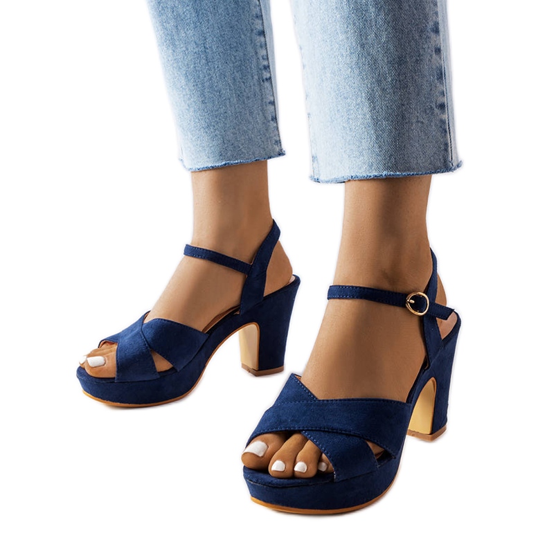 Sandália Blue Block da Nile. azul