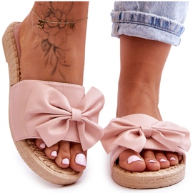 Fashion Chinelos femininos da moda com laço Estera rosa Fashion Chinelos femininos da moda com laço Estera rosa