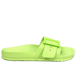 Chinelos de borracha Romero Green com fivela verde