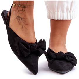 Sabrinas femininas sem cadarço com laço preto Nadine