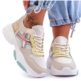 PS1 Tênis feminino multicolor Cortes com cadarço multicolorido