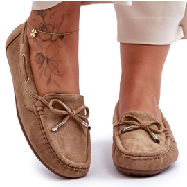 Mocassim feminino de camurça marrom Si Passione