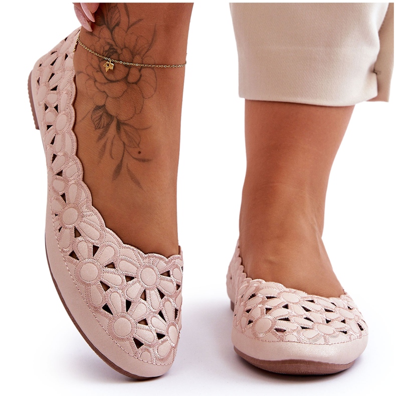 PE1 Bailarina feminina Openwork Brilhante Rosa Visionário