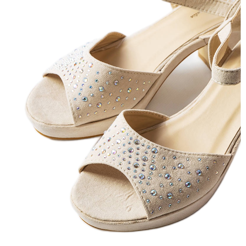 Sandália bloco bege Beltane