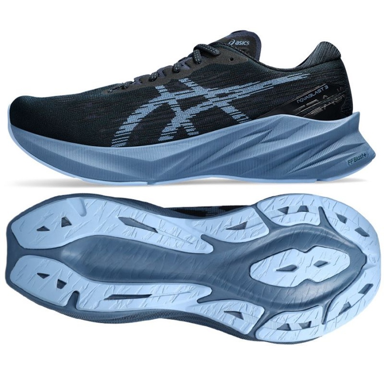 Tênis Asics Novablast 3 M 1011B458-403 azul Tênis Asics Novablast 3 M 1011B458-403 azul