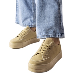 Tênis plataforma bege Amathymes.