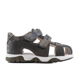 Sandália verde com palmilha de couro Millard