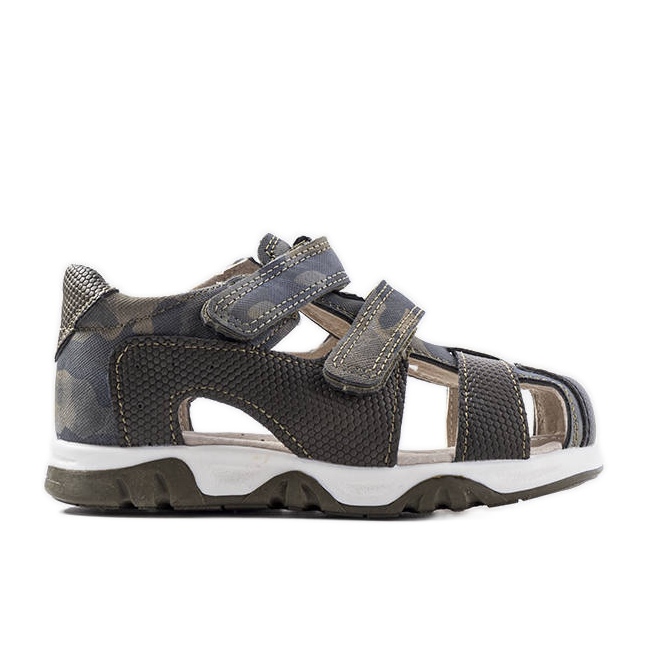 Sandália verde com palmilha de couro Millard