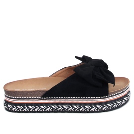 Delair Solado alto preto com laço