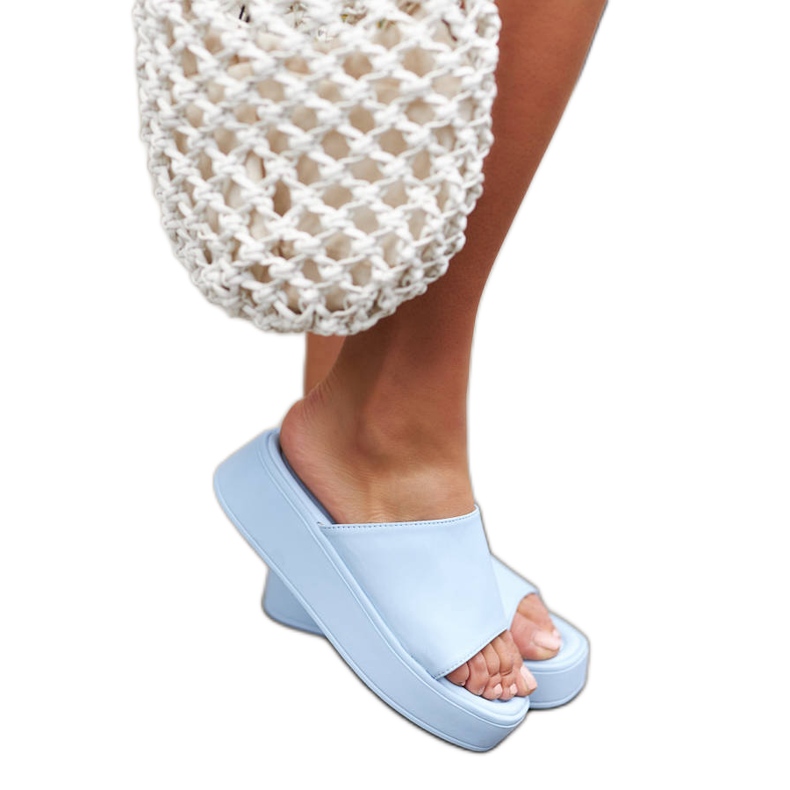 Sandália plataforma azul Orsola