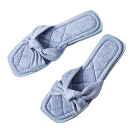 Pantufas de camurça ecológica azul Pride