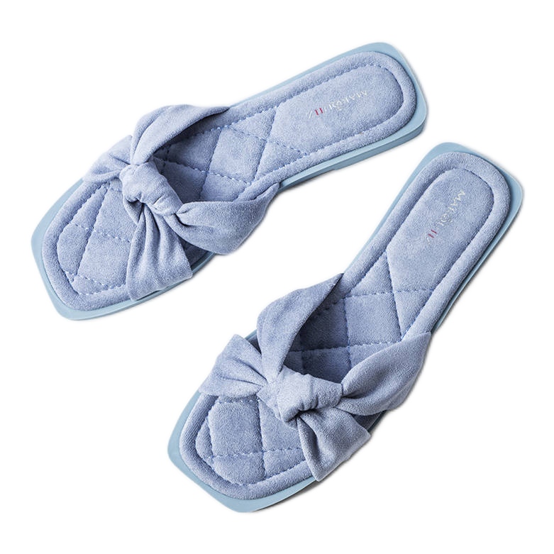 Pantufas de camurça ecológica azul Pride