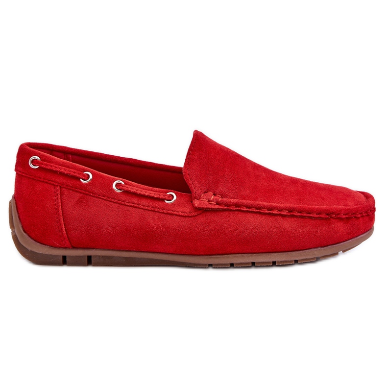 Mocassim masculino de camurça Rayan Red vermelho