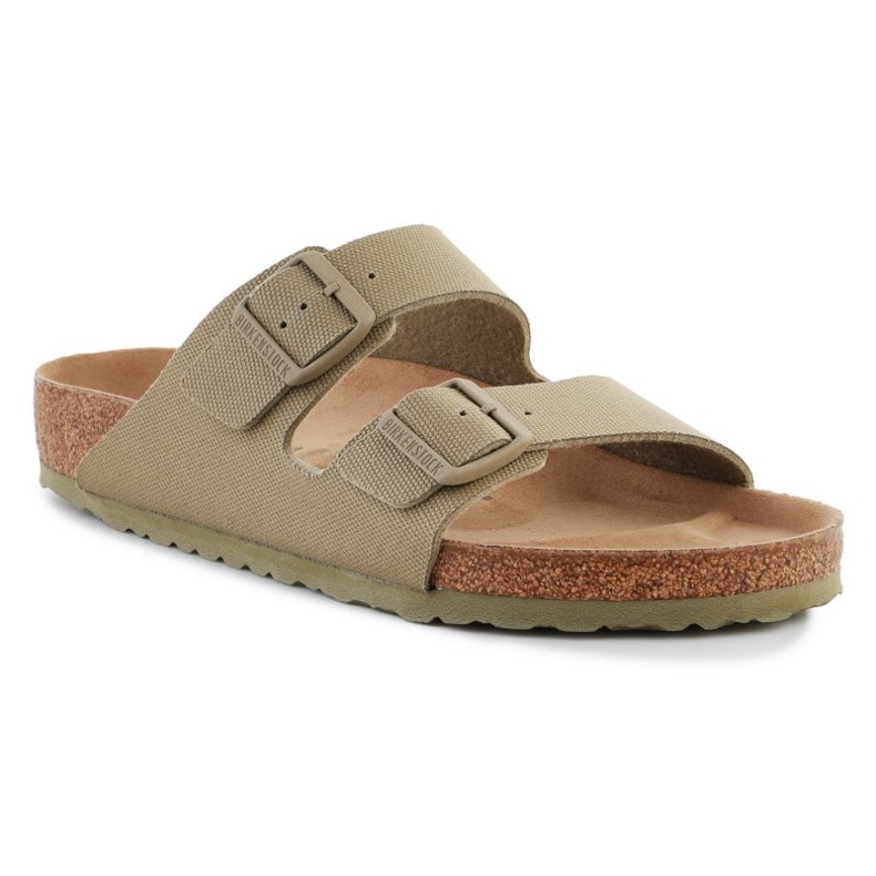 Chinelos Birkenstock Rivet Logo Vegan Canvas Desbotados 1023958 verde