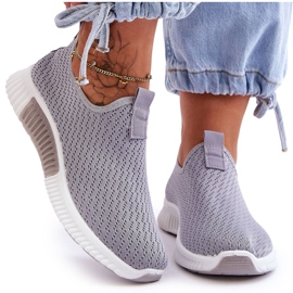 Tênis esportivo clássico sem cadarço cinza