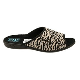 Adanex Chinelos de mulher Sara 15773 Estampado de leopardo preto