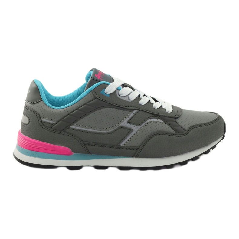 American Club Corrida esportiva americana C1 cinza azul rosa