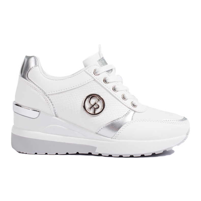 Ténis de cunha de mulher Shelovet brancos