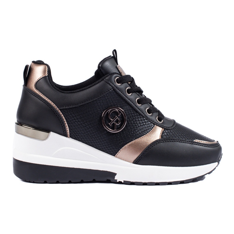 Ténis de cunha de mulher Shelovet pretos