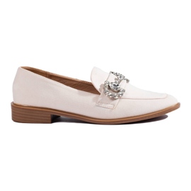 Mocassim de camurça bege com fivela Shelovet