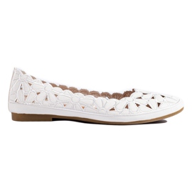 Bailarinas Shelovet brancas de mulher Openwork branco