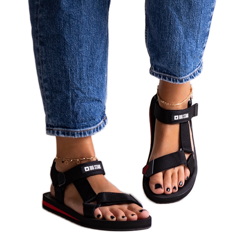 Sandália preta esportiva Big Star DD274A282 preto