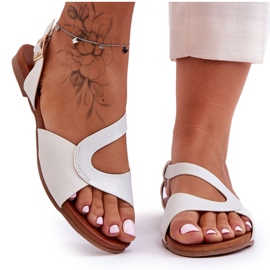 Sandálias femininas rasas S.Barski 541-22 prata