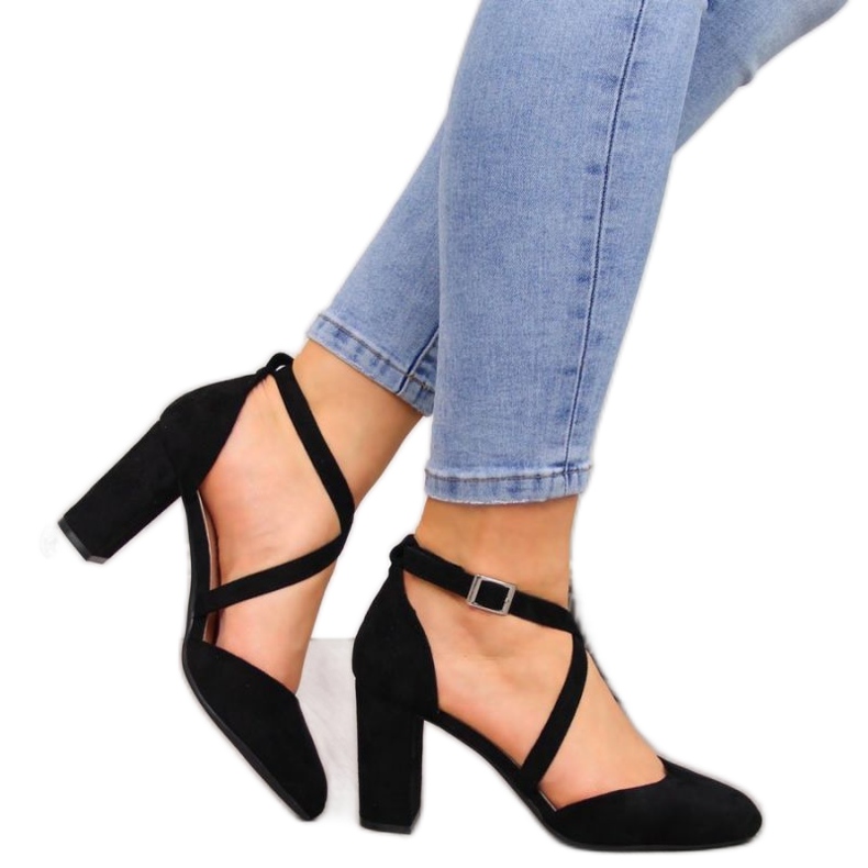 Sandália poste Sergio Leone W SK248A preta preto