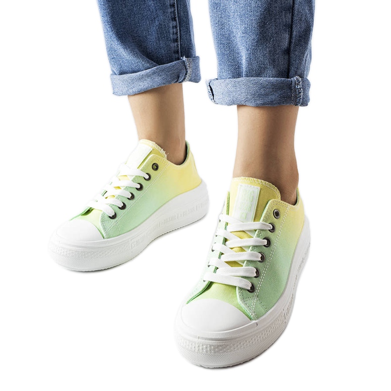 Tênis amarelo e verde Big Star LL274A186