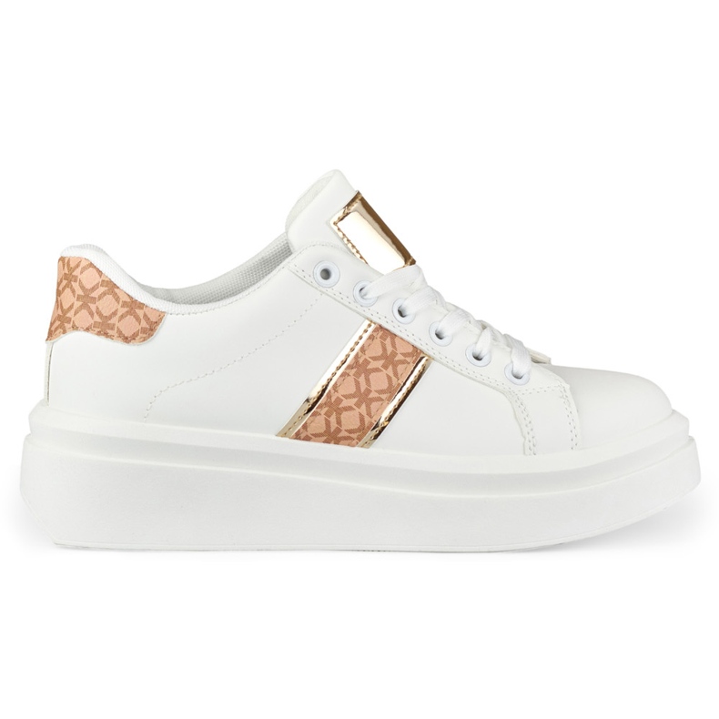 Sapatos esportivos elegantes para mulheres brancas branco