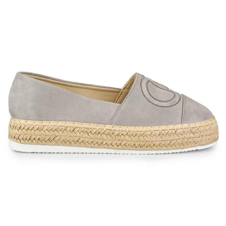 Espadrille plataforma cinza
