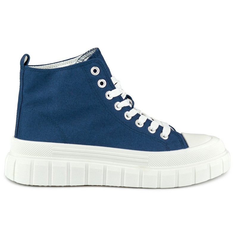 Ténis de mulher azul marinho acima do tornozelo