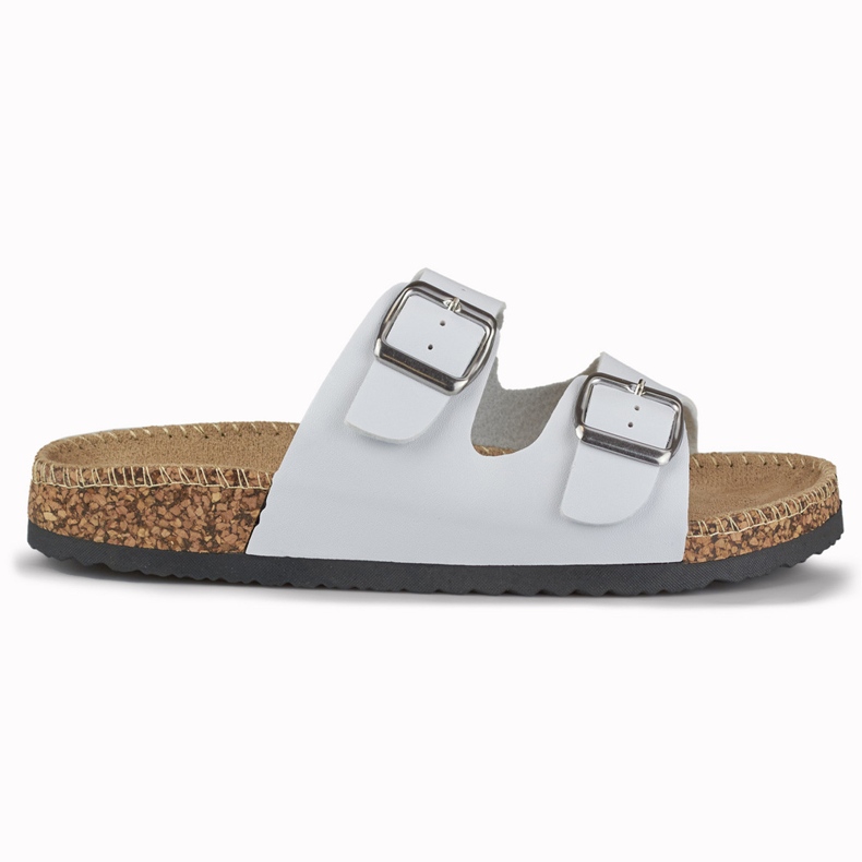 Chinelos brancos confortáveis ​​para mulher