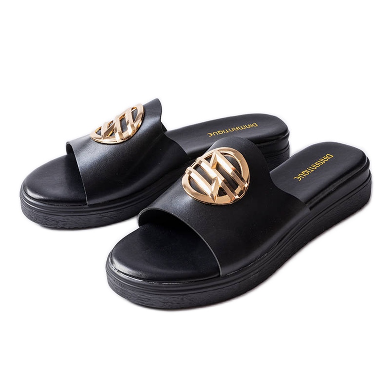 Sandália plataforma preta, Michelle. preto