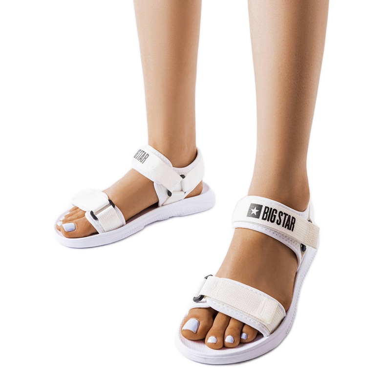 Sandália esportiva branca Big Star HH274A026 branco