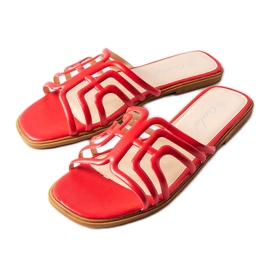 Chinelos Gandy de mulher vermelhos