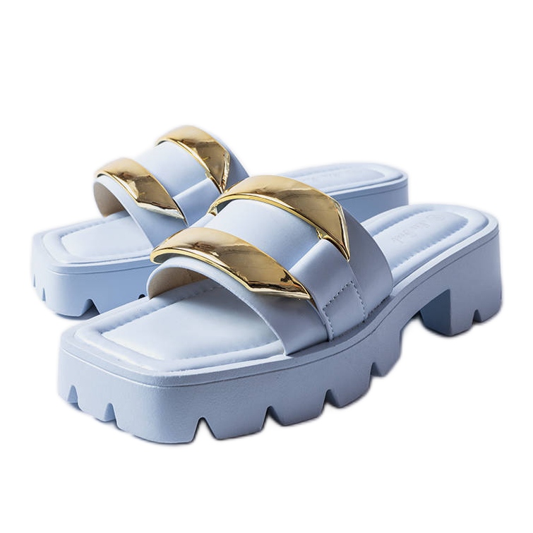 Calças deslizantes azuis com sola volumosa da Provinc azul