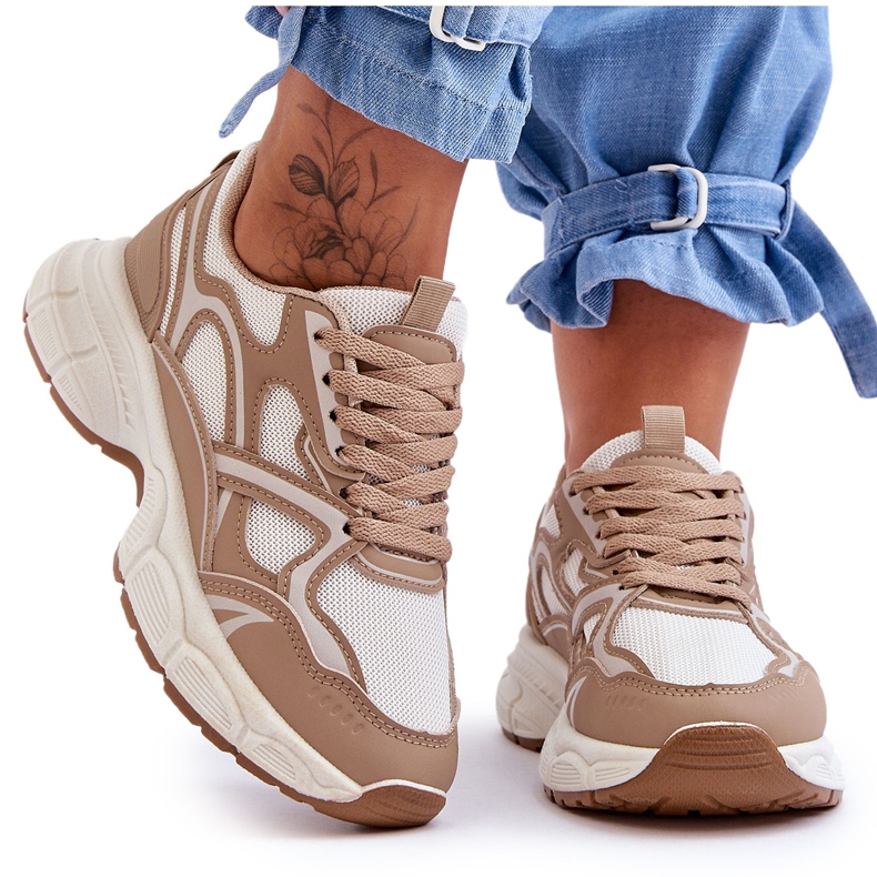 FG2 Calçados esportivos femininos Bege Contiro