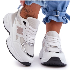 FG2 Sapatos esportivos femininos da moda com malha branca Venice branco