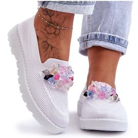 PM1 Tênis feminino sem cadarço com enfeite branco Taylor PM1 Tênis feminino sem cadarço com enfeite branco Taylor