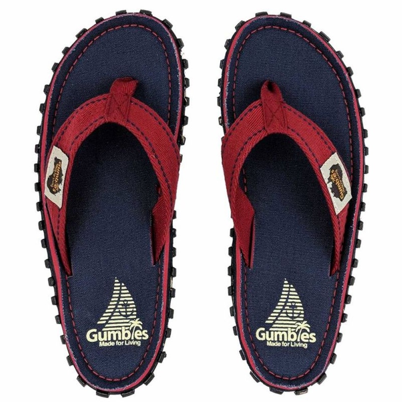 Chinelos Gumbies Islander Navy Coast 708210945547 vermelho
