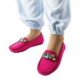 Mocassim rosa com solado de couro Bertrand