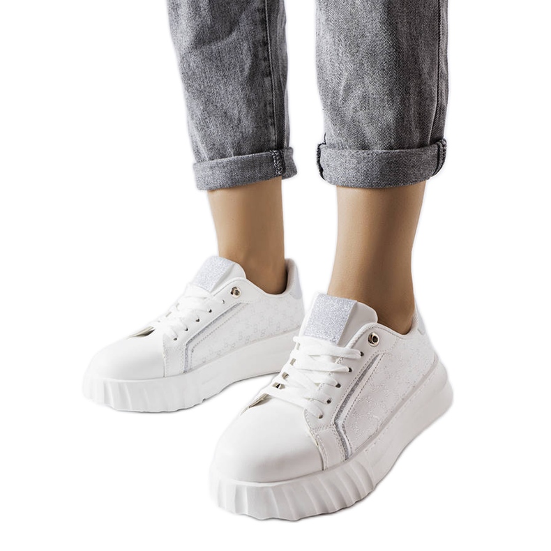 Giuseppe tênis plataforma branco