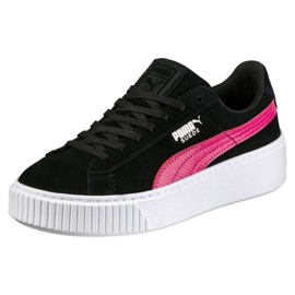 Puma camurça plataforma Snk Jr 363906 01 sapatos preto Puma camurça plataforma Snk Jr 363906 01 sapatos preto
