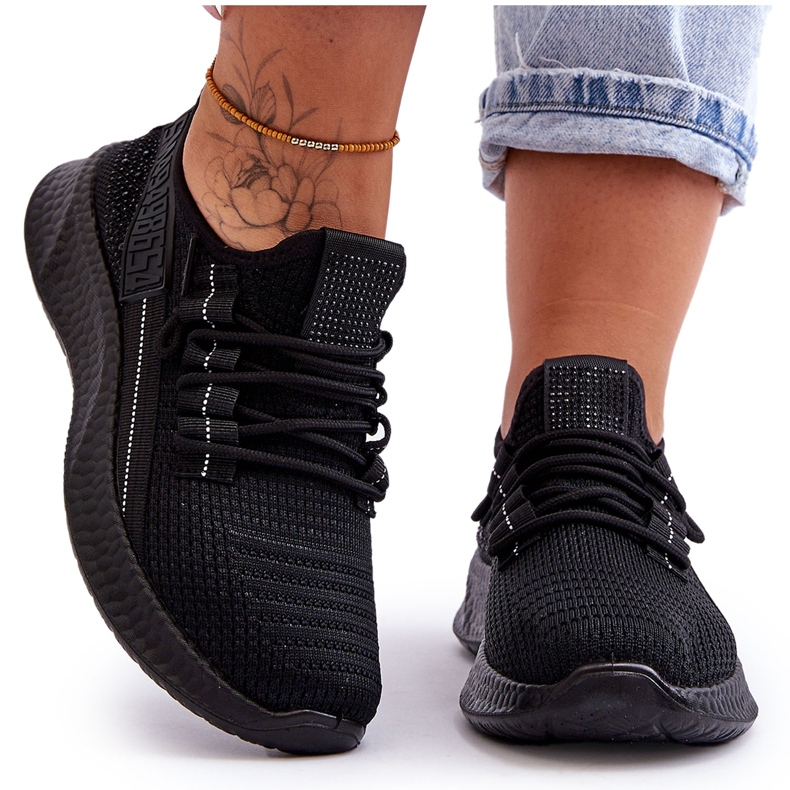 PM1 Sapatos esportivos femininos sem cadarço Preto Hold Me!