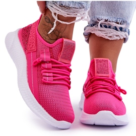 PM1 Sapatos esportivos femininos sem cadarço Neon Pink Hold Me! rosa
