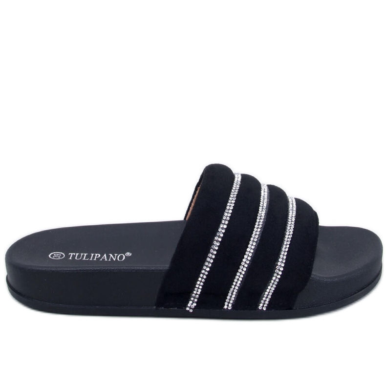 Slides de strass Lynne Black preto