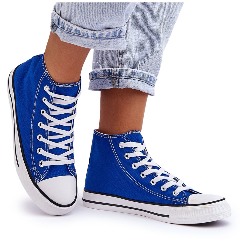 FR1 Tênis clássico feminino High Blue Remos azul