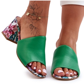 Lewski Shoes Sapatos Leski femininos de salto alto de couro 3209/K verde Lewski Shoes Sapatos Leski femininos de salto alto de couro 3209/K verde