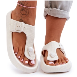 Chinelos femininos de espuma branco Apollo